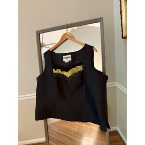 Nina Massini Black Sleeveless Top Women's Size 20